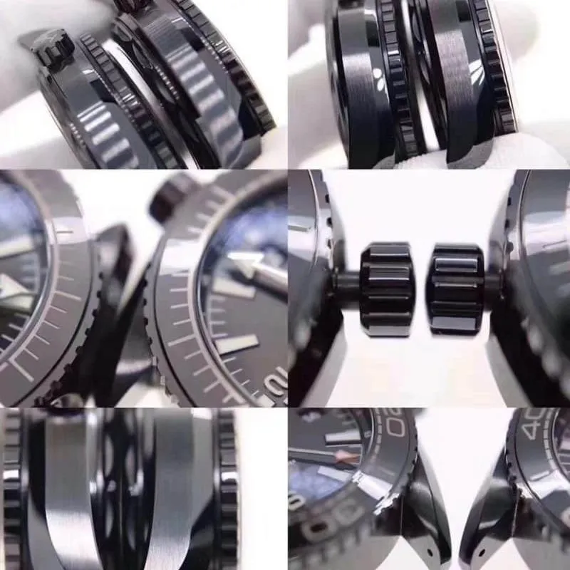 OmegaSeamaster Series 215.92.46.22.01.001 Watch Deep Sea Black GMT Authentic and Fake Comparison Evaluation Lume Chart