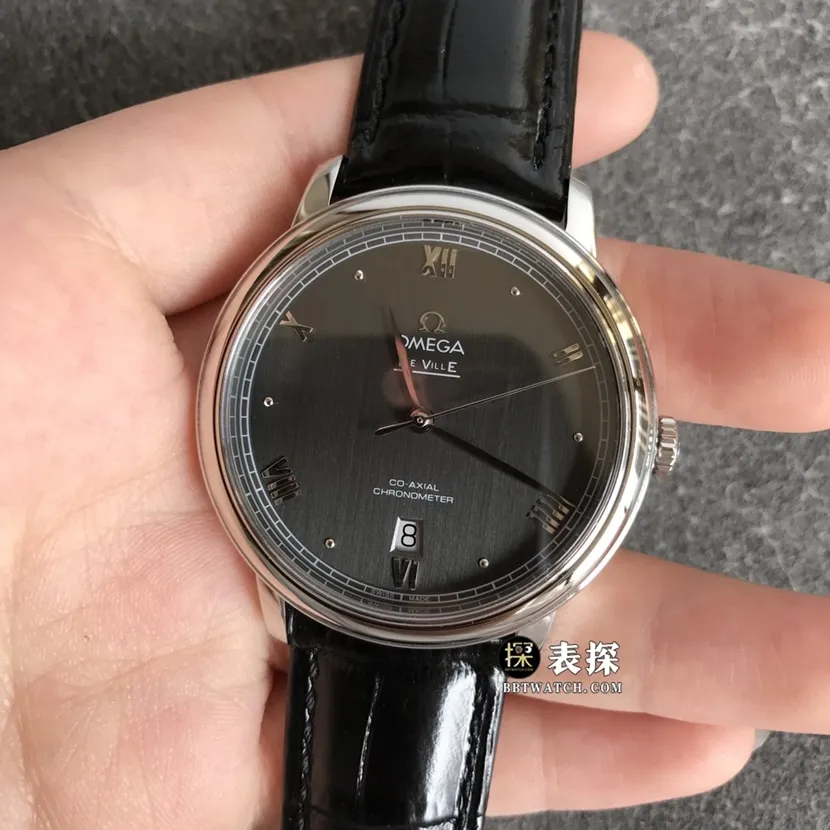 Omega Diefei top-tier 1:1high-quality watch men's black dialleather strap model pictures and prices side live photo