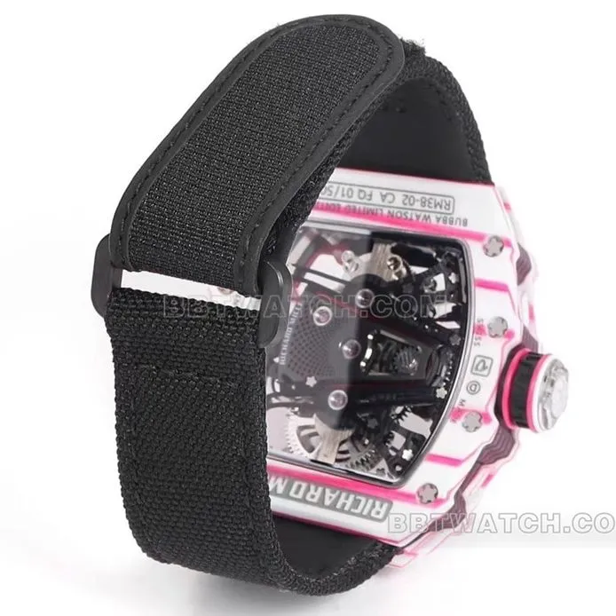 Richard Mille men's top-tier black fabric model RM 38-02braceletlive photos