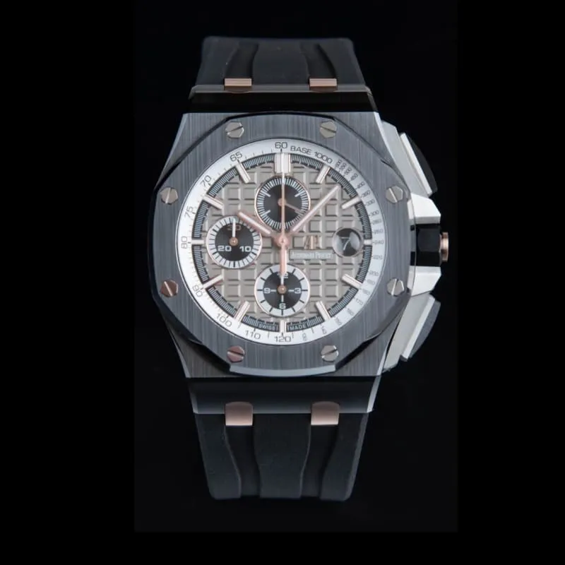 High-quality APFblack dial Audemars PiguetRoyal Oak gray plate offshore 26400 watch from a major manufacturer is the ultimate watch to eliminate fake clasp pictures at a glance