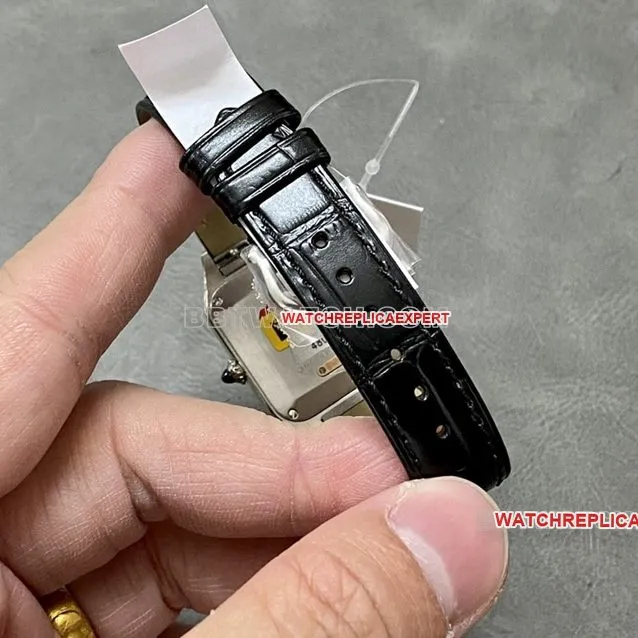 F1 factory Cartier Santos 1:1super clonesilver dialrose gold circle trumpet W2SA0012front live photo