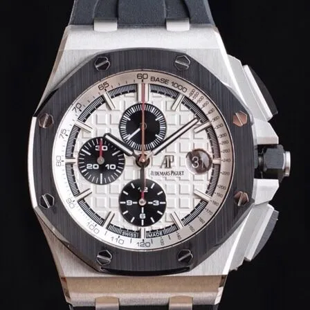 top-tier replicaAPFAudemars PiguetRoyal Oak offshore white dial26400 watch breaks OEM blockade technology side view