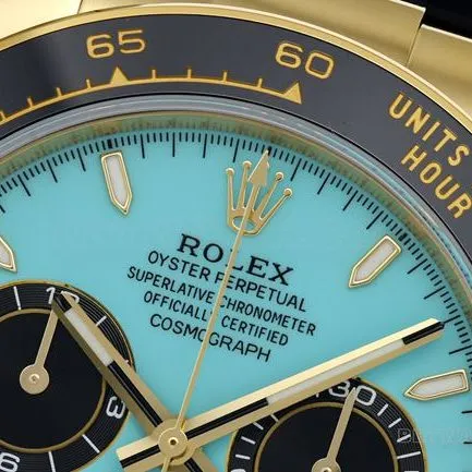 1:1replica watch ZF FactoryRolexDaytonablue dial gold case 4131 mechanical side live photo