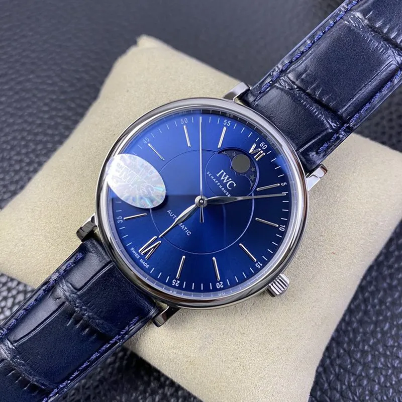 IWC watch Portofino series moon phase automatic watch back cover picture