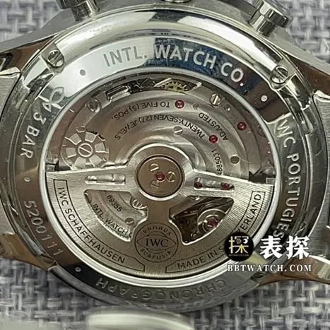 V6S factory IWC watch Portugal top-tier watch men's silver panda plate steel bracelet model pictures and prices side live photo