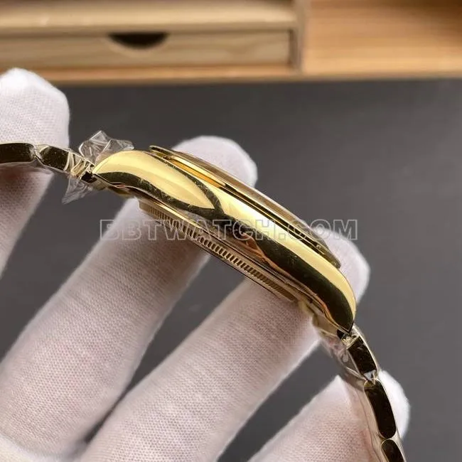 collectible watch QF factory DaytonaRolex gold plate yellow gold4131 wearing live photos