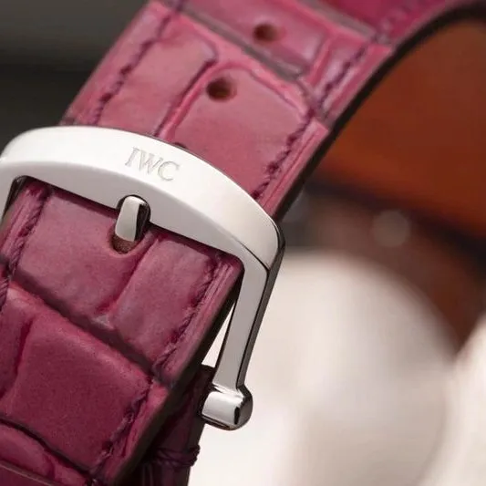 Side view of IWC’s masterpiece women’s Portofino watch
