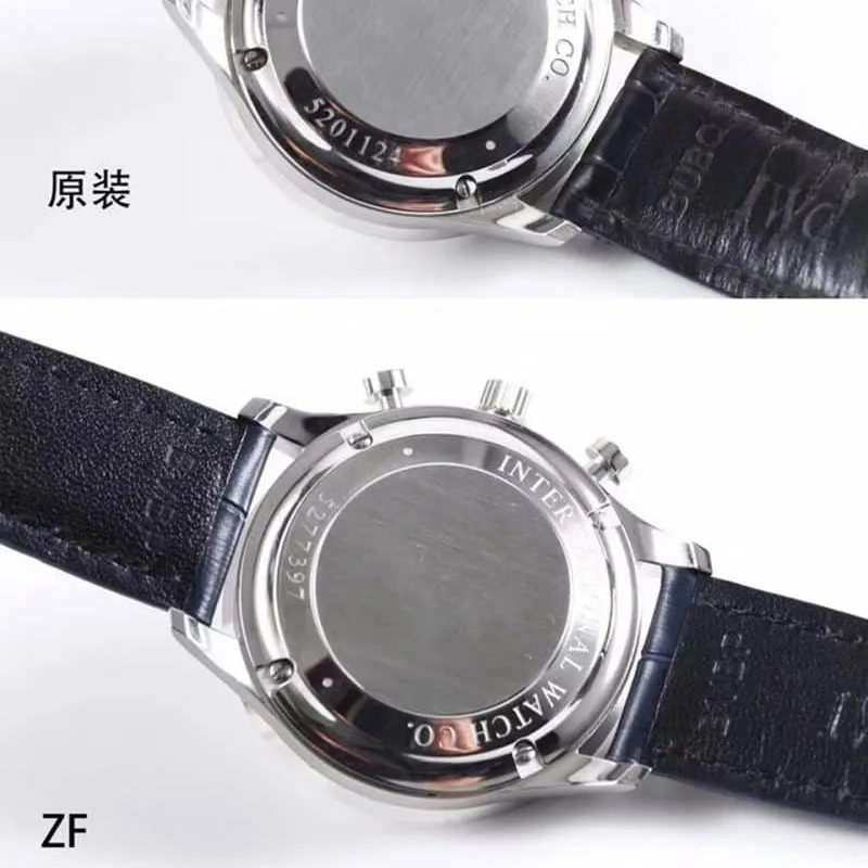 ZF FactoryIWC Portuguese watch IW371446 blue needle watch genuine and fake comparison evaluation thickness chart