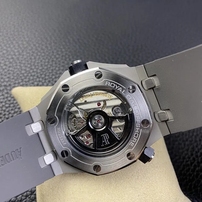 BF factory top-tier replicaAudemars Piguethigh-quality men's black dialrubber strap new automatic movement watch front view