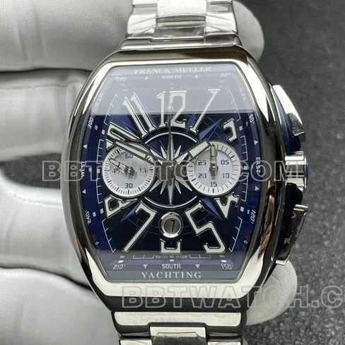 1:1replica watch ABF factory Frank Muller V45 blue dial steel braceletcaseback live photo