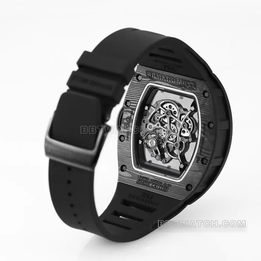 BBR factory Richard Mille men's hollow plate white inner ring RM055 carbon fiber front live photo