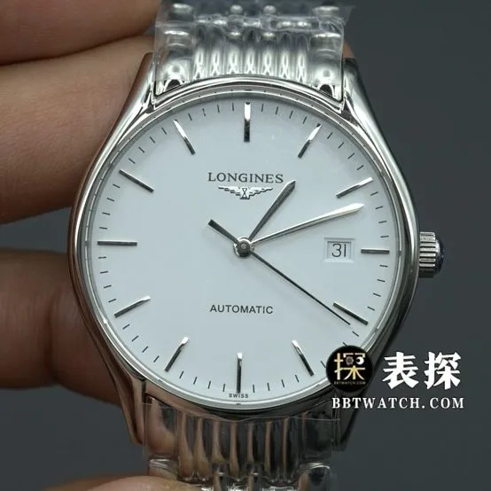 GK factory Longines top-tier watch white dial silver needle steel bracelet model picture and price front live photo