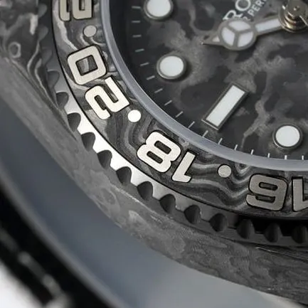 Top Rolex imitation black plate carbon fiber automatic mechanical men's watches front view