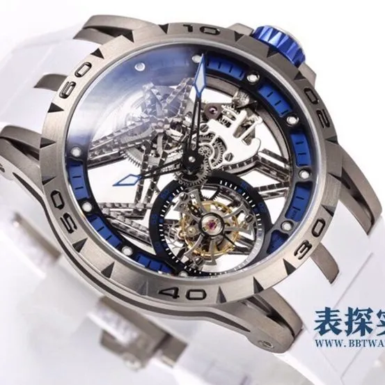 BBR King Roger Dubuis watch hollow tourbillon mechanical watch white RDDBEX0479clasp picture