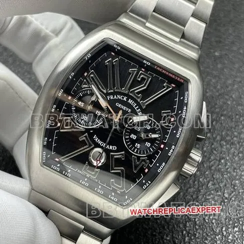 collectible watch ABF factory Frank Muller V45black dial steel braceletfront live photo