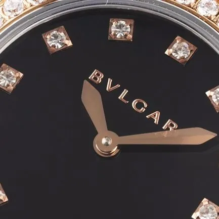 top-tier replicaBvlgari women's black dial18krose gold with LVCEA series watch clasp picture