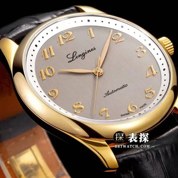 Watchmaking tradition Longines1:1replica watch gray plate leather strap model L2.793.6.73.2clasplive photos