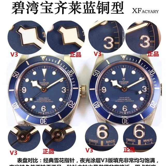 watch xfTudorbronze Biwan series comparison genuine review watch head detail shots