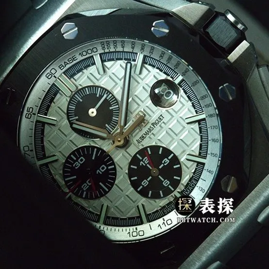 JF factory Audemars PiguetRoyal Oak offshore watch men's giant panda chronograph rubber model pictures and prices front live photo