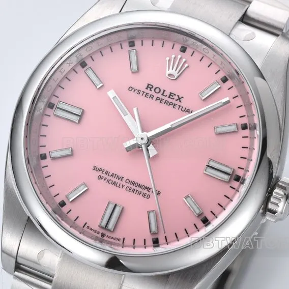 C factory Rolex Oyster Perpetual super A 36mm candy pink disk m126000-0008 front real picture
