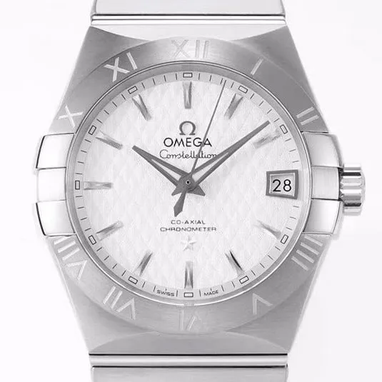 Omega super a watch temperament vs. constellation temperament 8500 men's mechanical side view