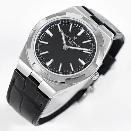 8F factory top-tier watch Vacheron Constantin ultra-thin series men's black dialrubber strap manual winding watch clasp picture