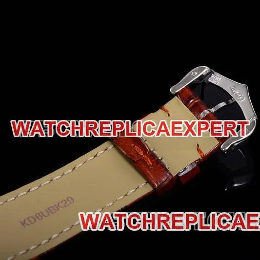 Cartiertop-tier watch F1 factory Santos pink plate leather strap model caseback live photo
