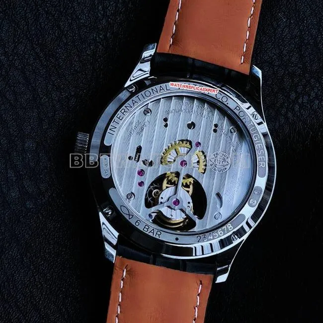 top-tier watch TUR factory IWC Portugal white dialtourbilloncaseback live photo