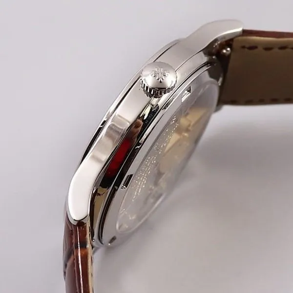 Super clonePatek Philippe5077P-102 watch Bhutanese six-color fabric micro-painted enamel side view
