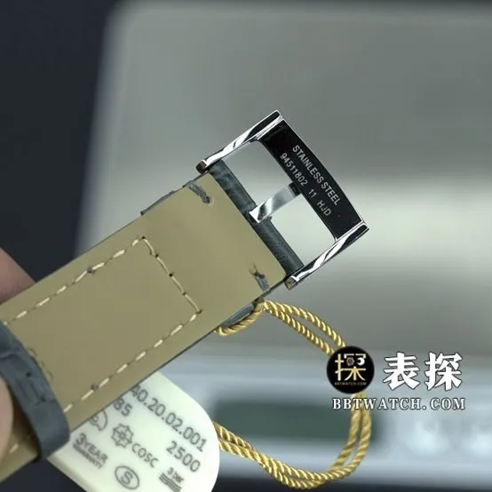 MKS FactoryOmega Diefei top-tier watch white dial gold needle leather strap model pictures and prices front live photo