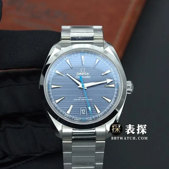 VSS SeamasterOmega1:1replica watch blue dialsteel bracelet model 220.10.41.21.03.002clasplive photos