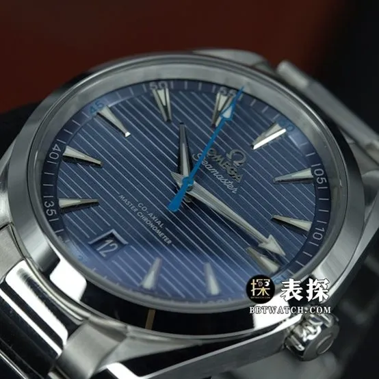 VSS SeamasterOmega1:1replica watch blue dialsteel bracelet model 220.10.41.21.03.002 overall live photos
