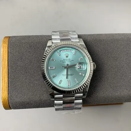 Rolex Day-Date ice blue platinum case with
