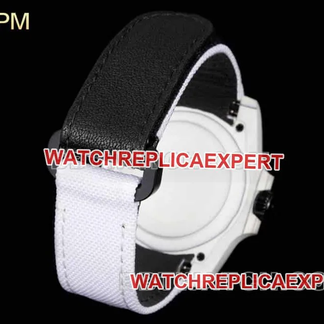 PPM factory Rolex Submariner top-tier replicablack dial carbon fiber 3135 white leather strap model front live photo