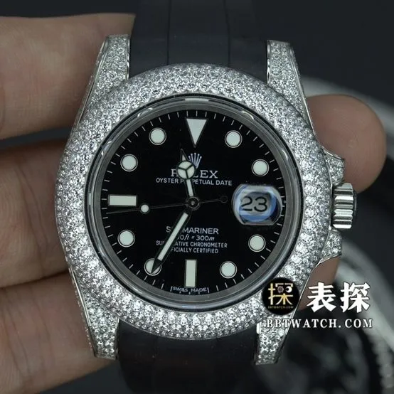 Rolex Submariner top-tier watch black dial Submariner rubber model pictures and prices front live photo