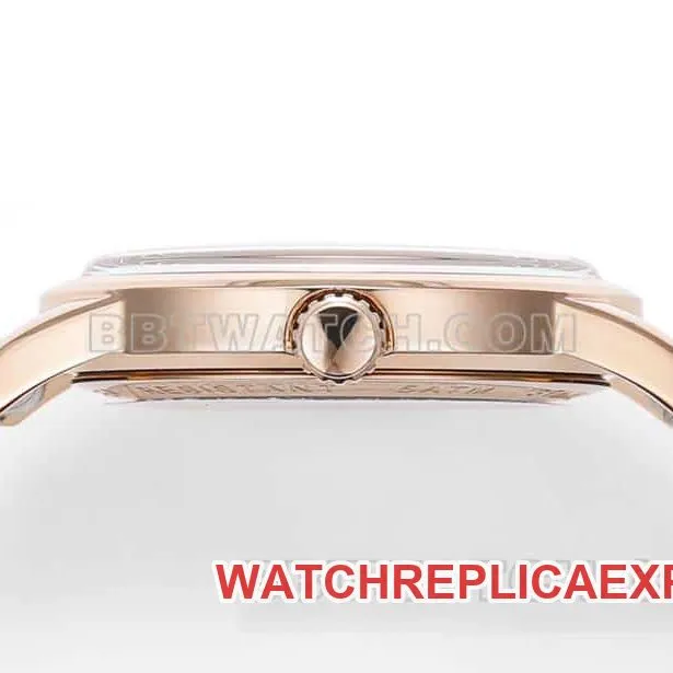 AD factory Longines classic replicatop-tier 1:1super carbon black dialrose goldleather strap front live photo