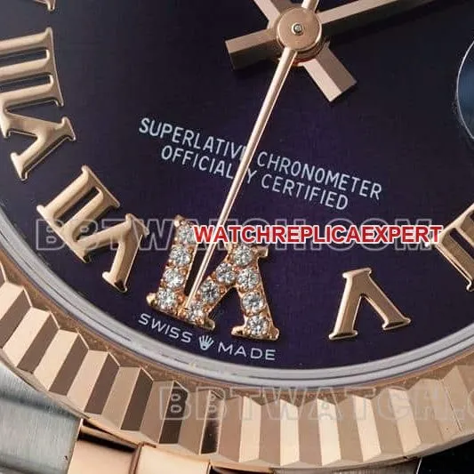 ARF FactoryRolex log 1:1top-tier purple plate 31mm gold five-grid chain link 278271braceletlive photos