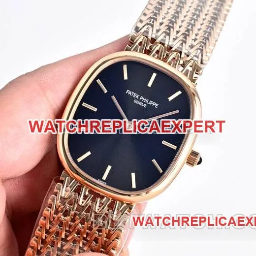 Patek Philippetop-tier watchGOLDEN ELLIPSEblack dialrose gold5738front live photo