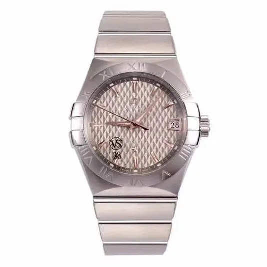 Omegareplica watch temperament vs. constellation temperament 8500 gray plate mechanical watch front view