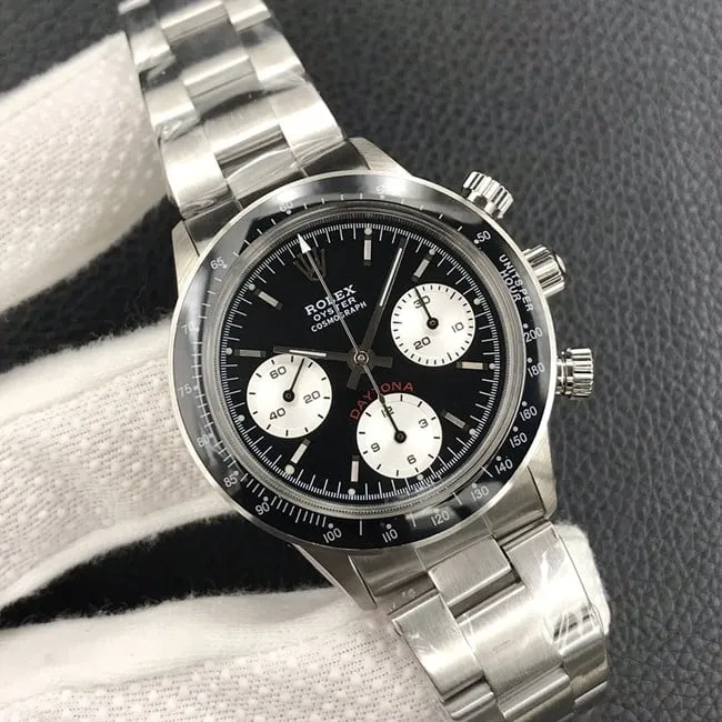 top-tier watch Rolex Paul Newman series men's black dialsteel bracelet mechanical watch movement picture