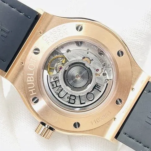 top-tier watch Hublot watch automatic movement men's blue dial blue belt Big Bang Sang Bleu series leather strap watch front view