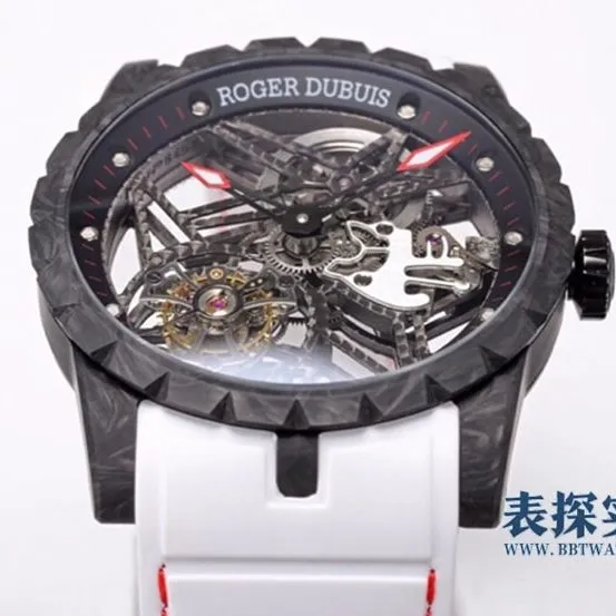 BBR King Roger Dubuis watch hollow plate tourbillon rubber model DBEX0577 bottom cover picture