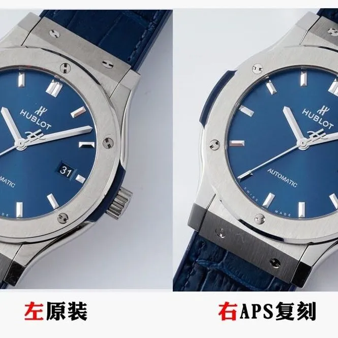 APS factory Hublottop-tier watch classic fusion blue dial542.NX true and false comparison evaluation appearance live photos