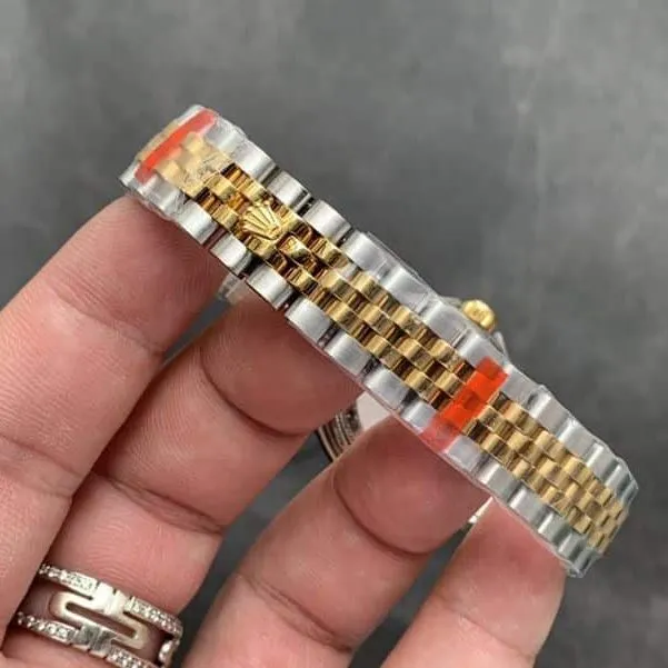 Rolexreplica watch gold Datejust 28mm women's watch side view