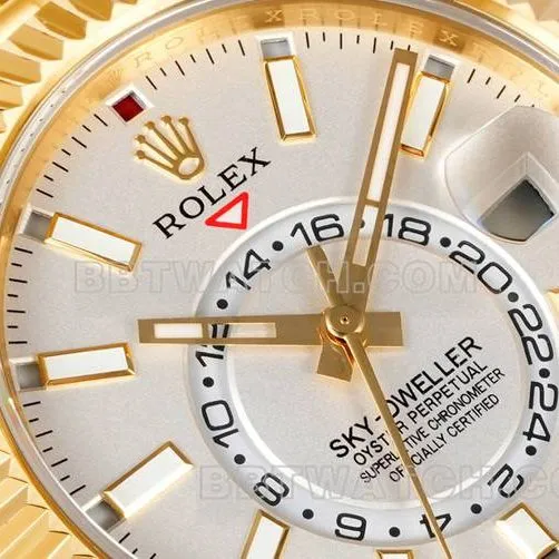 watch Navigator AR+ factory Rolexwhite dial mechanical yellow goldside live photo
