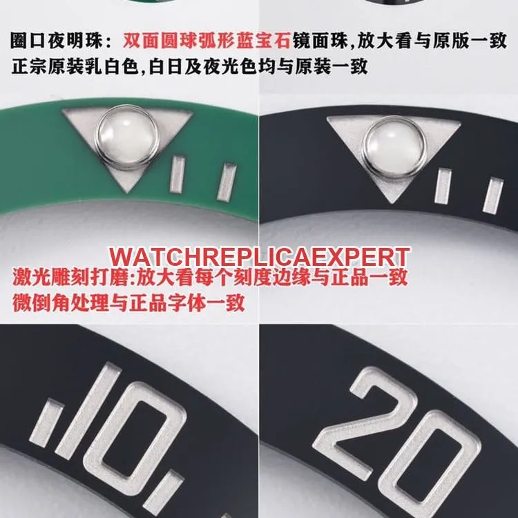 Evaluation of the differences between RFRolexSubmarinertop-tier and genuine Shocking launch front view