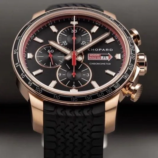 watch ChopardV7 factory racing series rose goldblack dial boutique men's mechanical watch clasp picture