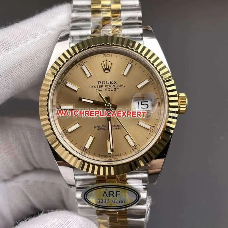 ARF FactoryRolex log top-tier gold disc gold 41mmsteel bracelet model 126333braceletlive photos