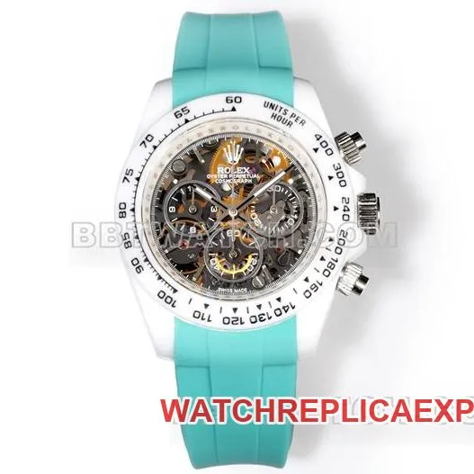 collectible watch TW factory DaytonaRolex white shell green rubber braceletbraceletlive photos