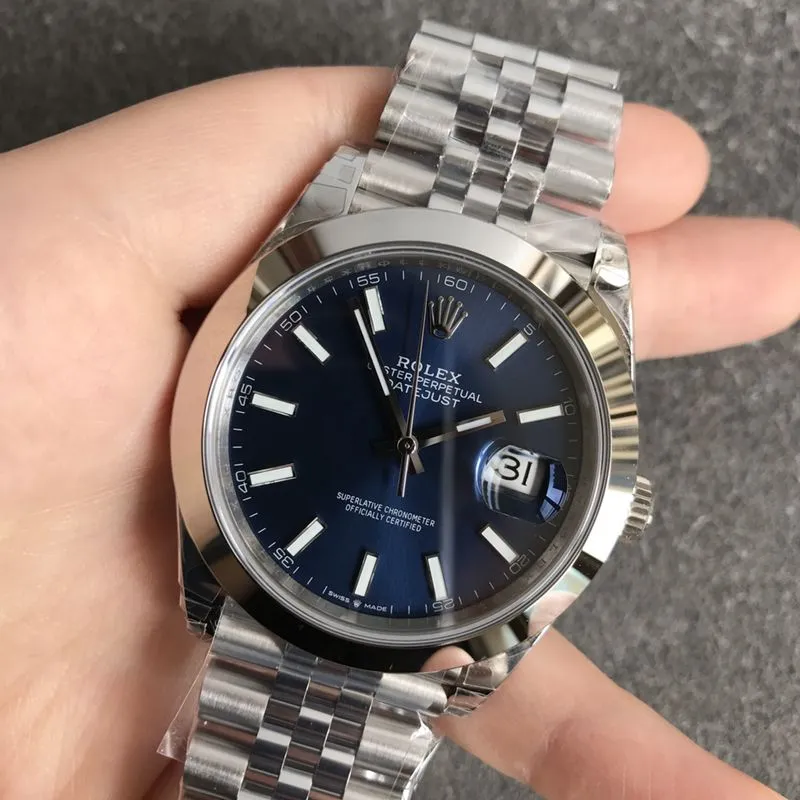 Rolextop-tier watch log blue series men's mechanical watch back cover picture
